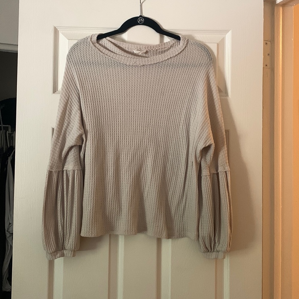 Boutique top with bell sleeves